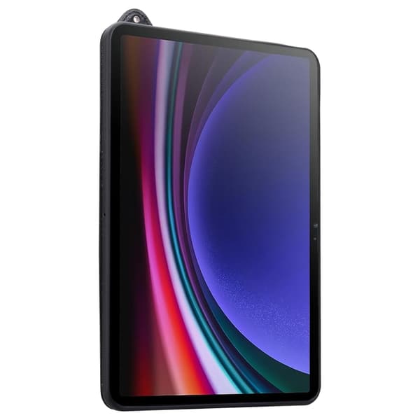 Samsung Galaxy Tab A9 / A11 TPU Läderfodral med Handledsrem Svart