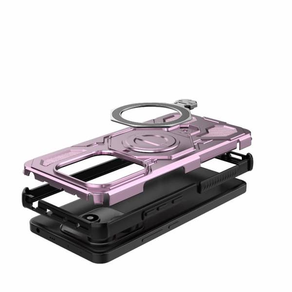 Redmi Note 14 5G J-20 - Solid Färg MagSafe Magnetisk TPU+PC Mobilskal Rosa