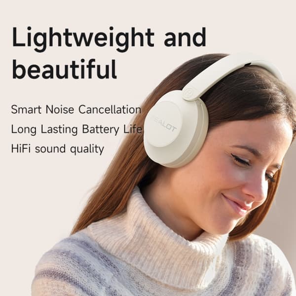 Zealot B38 Over-Ear Brusreducerande Bluetooth-hörlurar Vit