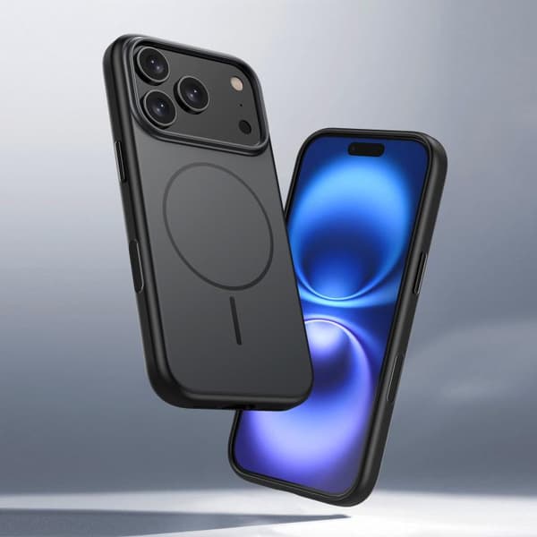 iPhone 18 Pro Max / iPhone 17 Pro Max Skal - Solid Färg med Magnetisk MagSafe och Frostad Yta Grå