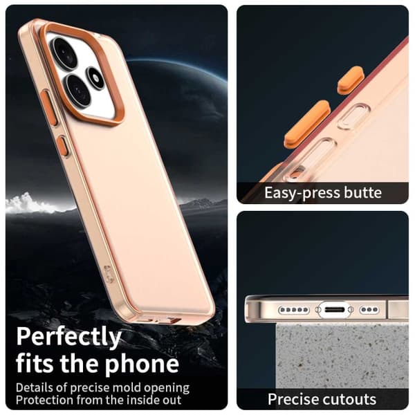 Redmi Note 14 5G - Candy PC Hybrid TPU Stöttåligt Mobilskal Orange