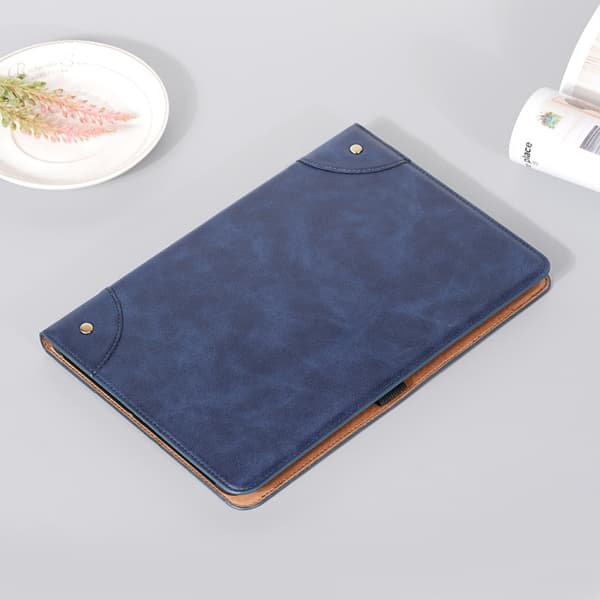 Samsung Galaxy Tab S9 FE Retro Läderfodral Mörkblå