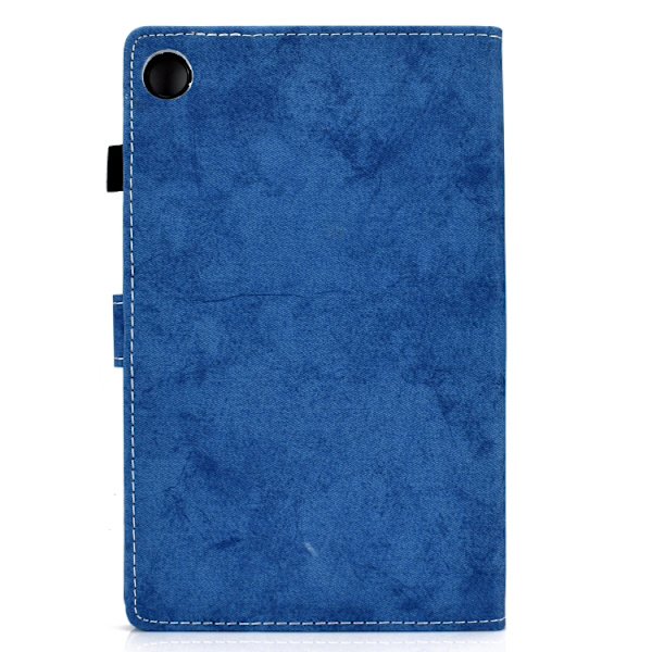 Samsung Galaxy Tab A9 / A11 Marble Style Smart Leather Case Blå