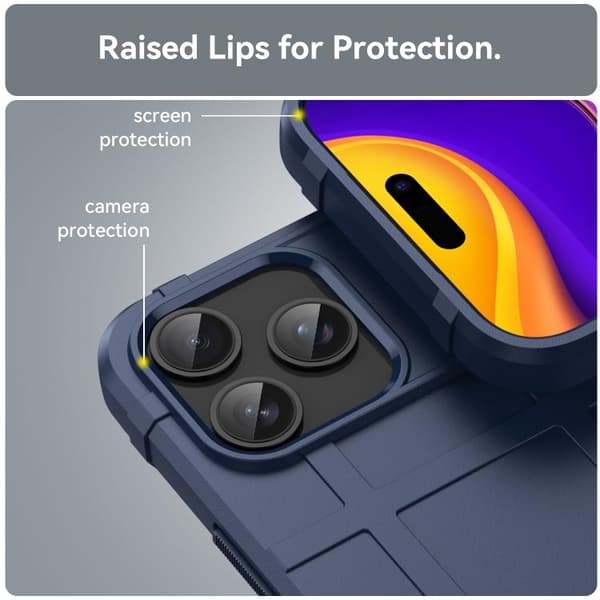 iPhone 18 Pro / iPhone 17 Pro Skal med Full Coverage och Stötskydd - TPU Blå