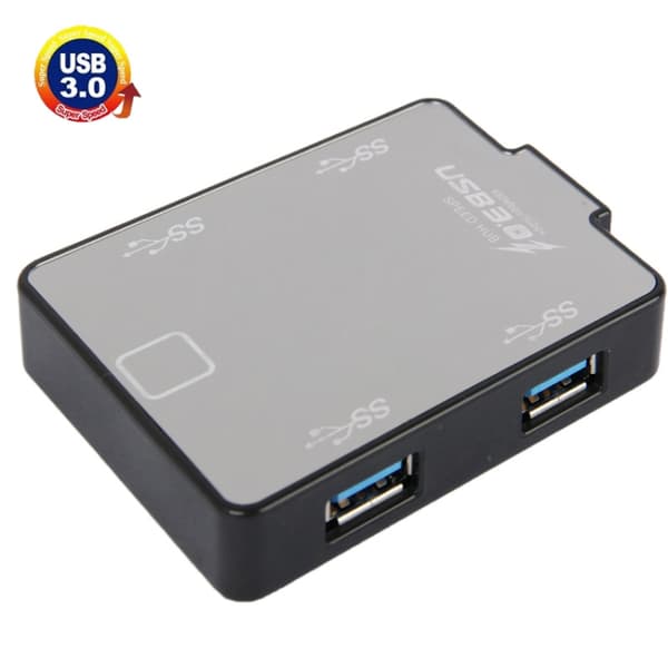 4-Port USB 3.0 Hub - Super Speed 5Gbps, Plug & Play, Kompatibel med PC och Mac
