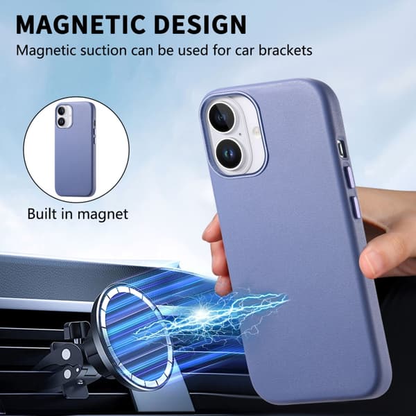 iPhone 16 Pro Max Electroplaterad Metallknapp MagSafe Skal Blå