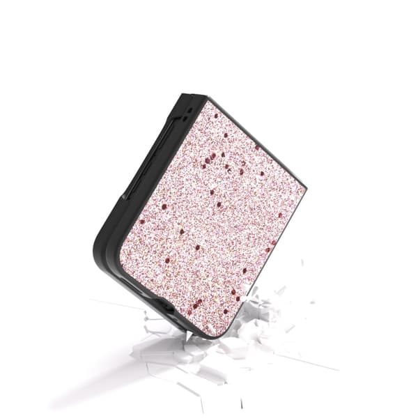 Motorola Razr 50 Ultra Glitter Skal - Full Coverage PU + PC Mobilskydd Rosa