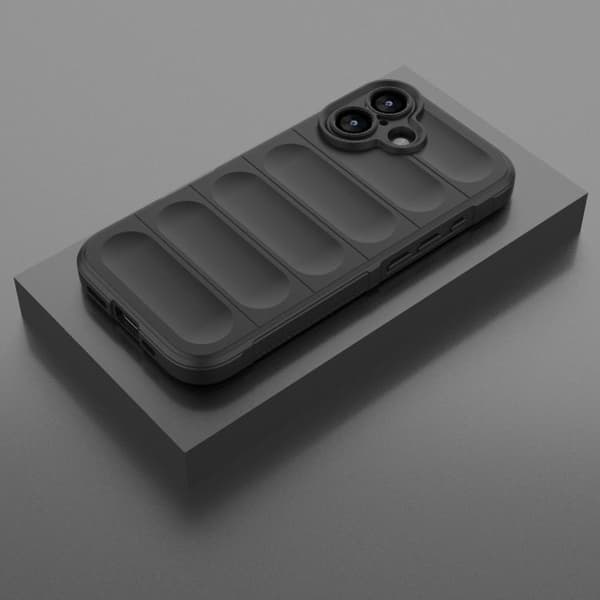 iPhone 17 Skal med Magic Shield TPU + Flanell Svart