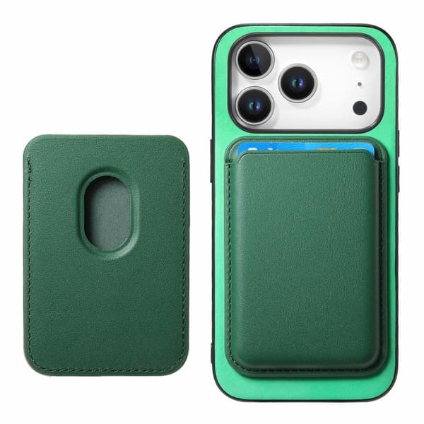 iPhone 18 Pro / iPhone 17 Pro Retro Magsafe Kortväska PU Bakskal Grön
