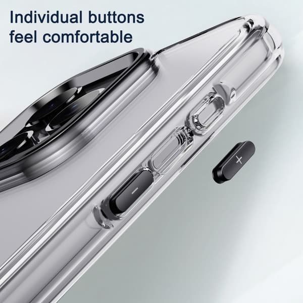 iPhone 16 Pro Max Airbag PC Hybrid TPU Magsafe Skal Klar silver