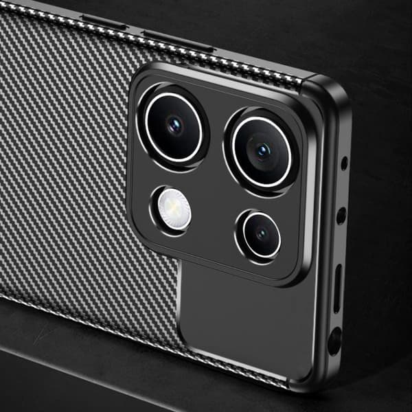 Redmi Note 14S 4G - Stötsäker TPU fodral med Kolfibertextur