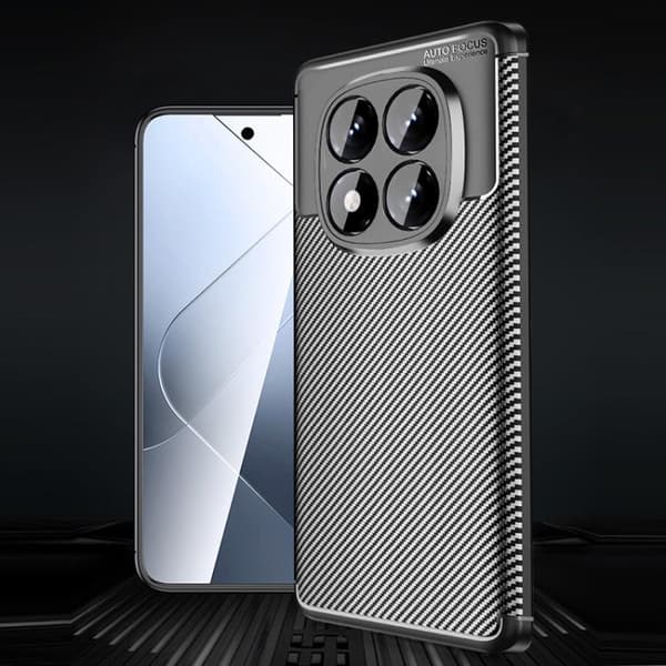 Redmi Note 14 Pro 4G - Stötsäker TPU fodral med Kolfibertextur