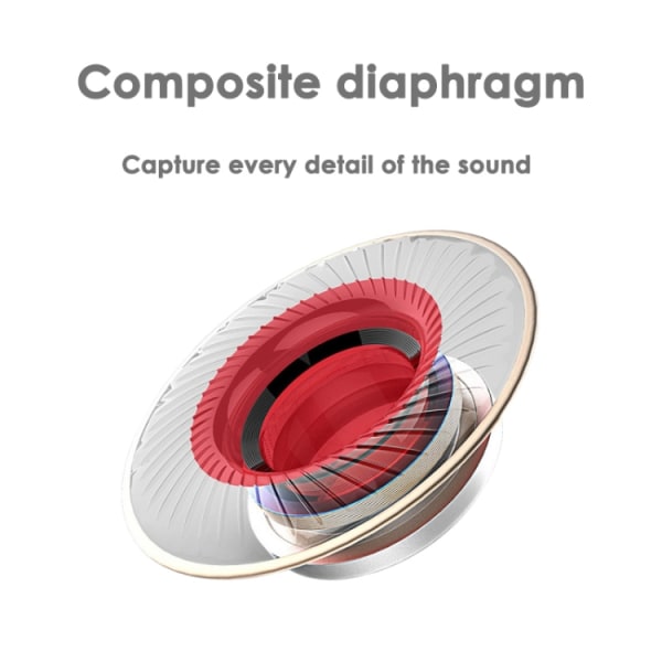 Metalltrådade hörlurar Super Bass Sound Hörlurar In-Ear Sport Headset med mikrofon för Xiaomi Samsung Huawei Röd
