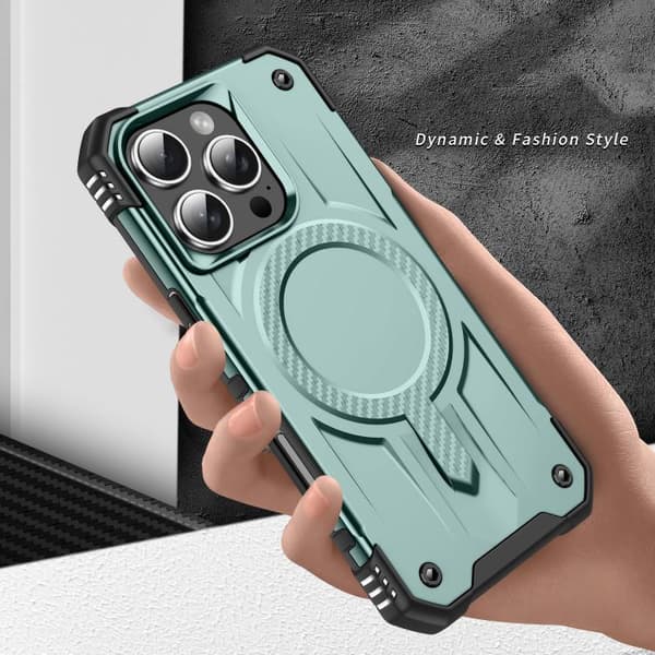 iPhone 16 Pro Max Skal - Straship MagSafe TPU Hybrid PC Telefonfodral Midnattsgrön