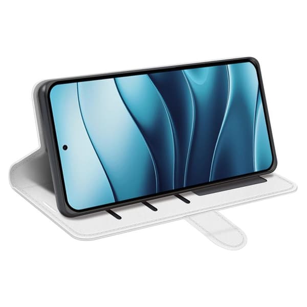 Redmi Note 14 4G - R64 Textur Horisontell Flip Läderfodral Vit