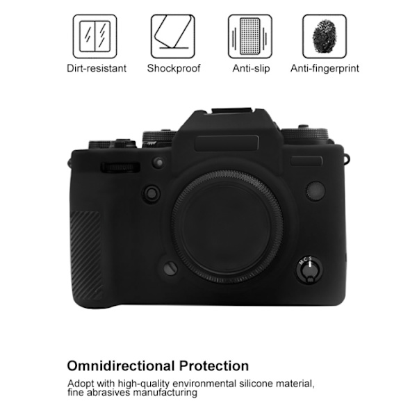 Mjukt silikonfodral för Fujifilm X-T4 Svart
