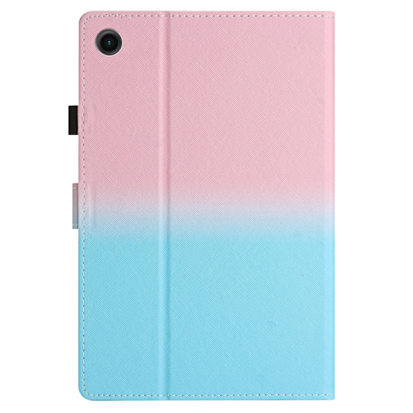 Samsung Galaxy Tab A9+ / A11+ Smart Läderfodral med Gradient Design Rosa Blå