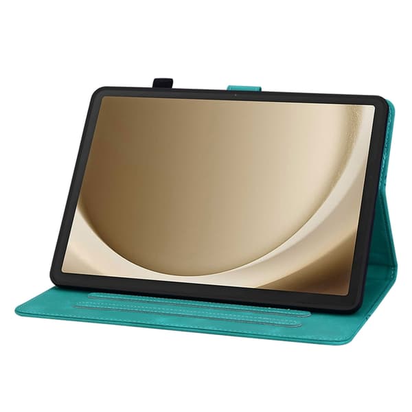 Samsung Galaxy Tab A9+ / A11+ Lily Prägad Läderfodral Grön
