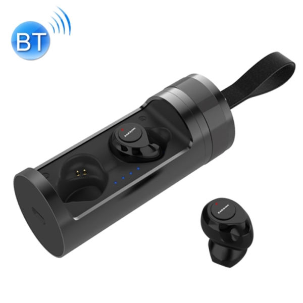 SARDiNE F8 TWS Bluetooth V5.0 Trådlösa Stereo Hörlurar med Laddningsbox Svart