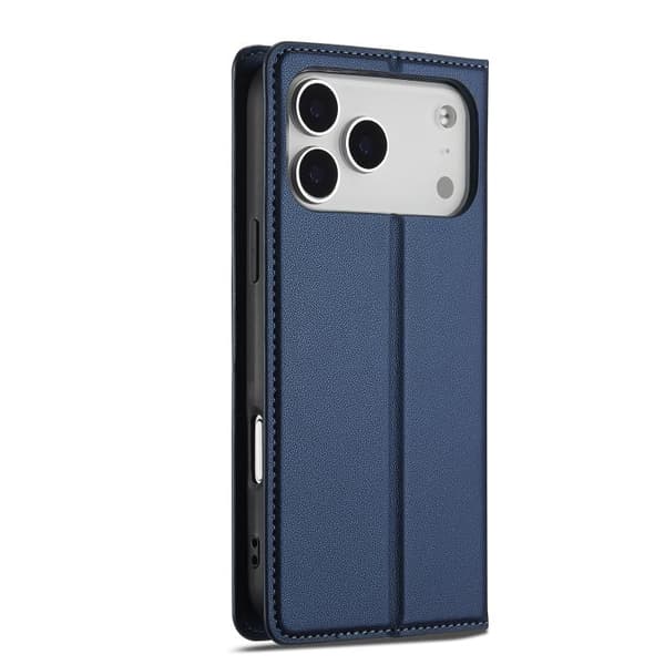 iPhone 18 Pro Max / iPhone 17 Pro Max Skal - LC.IMEEKE L1 Series med Frostad Fin Textur av PU Blå