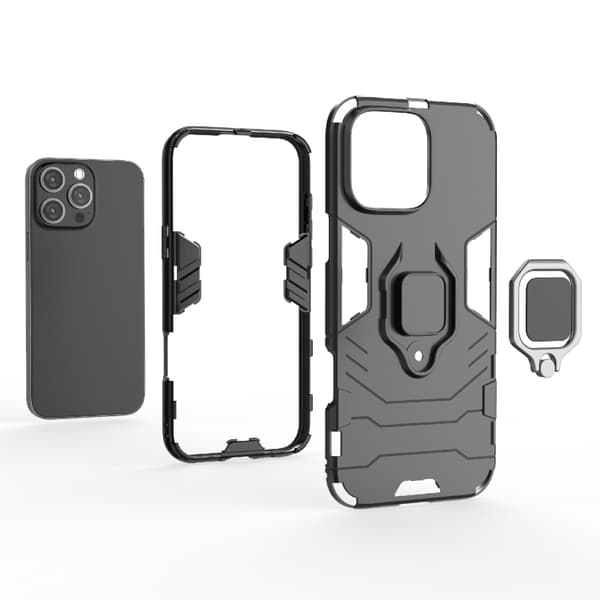 iPhone 16 Pro Max Shockproof PC + TPU Skal - Hållbar och Stöttålig Mobilskal Marinblå