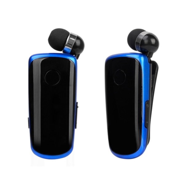 K39 Trådlöst Bluetooth-headset CSR DSP-chip In-Ear Vibrerande Varning Bärklämma Handsfree Hörlurar Blå