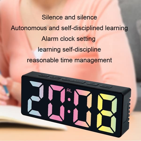 3806C LED Elektronisk Hem Vardagsrum Skrivbordsklocka Evighetskalender Digital Bordsur