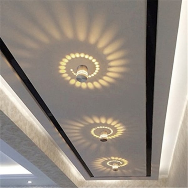 Aluminium LED-vägglampa för inomhusbruk, dekorationsbelysning, AC 110-240V (varmvit)
