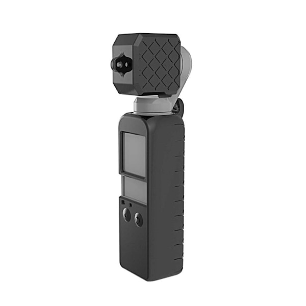 2 i 1 diamantstruktur silikonfodral set till DJI OSMO Pocket Svart