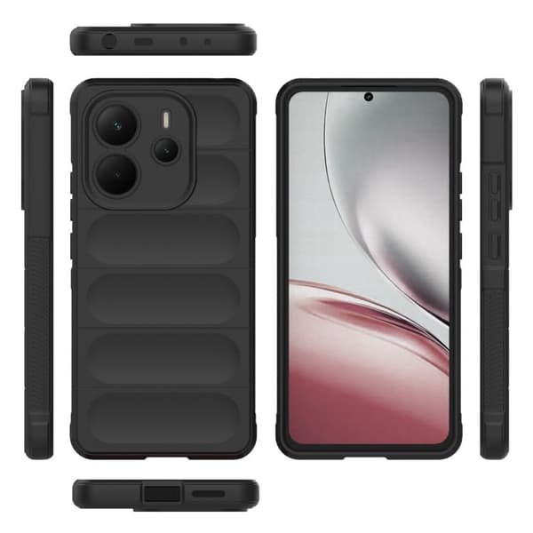 Redmi Note 14 4G - Magic Shield TPU + Flanell fodral EU Svart