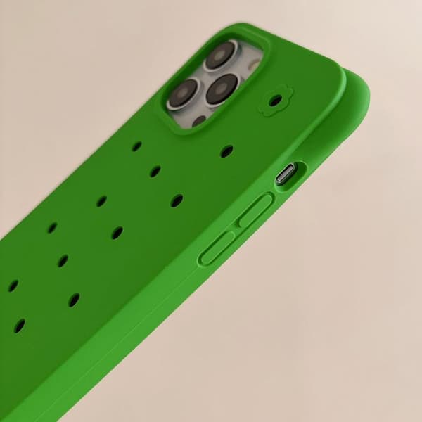 iPhone 16 Pro Skal med Solid Färg och Hål för Värmeavledning – Stötsäker PC Telefon Skal Grå
