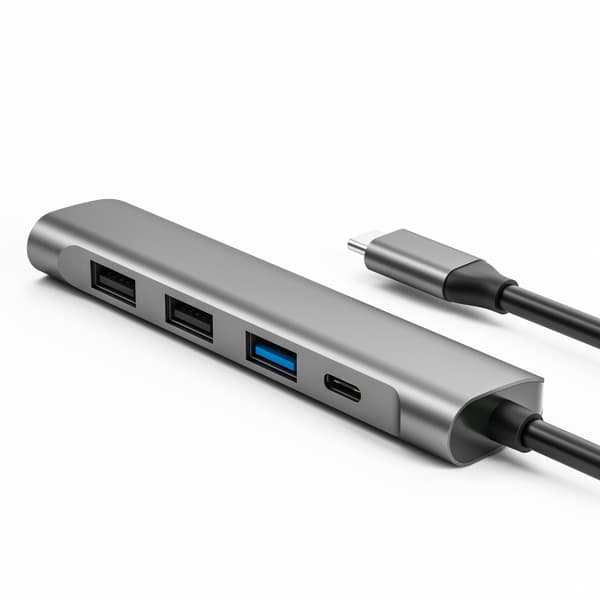 TC522 5-i-1 USB-C Hub Adapter med PD, HDMI, USB 3.0 och 2 x USB 2.0