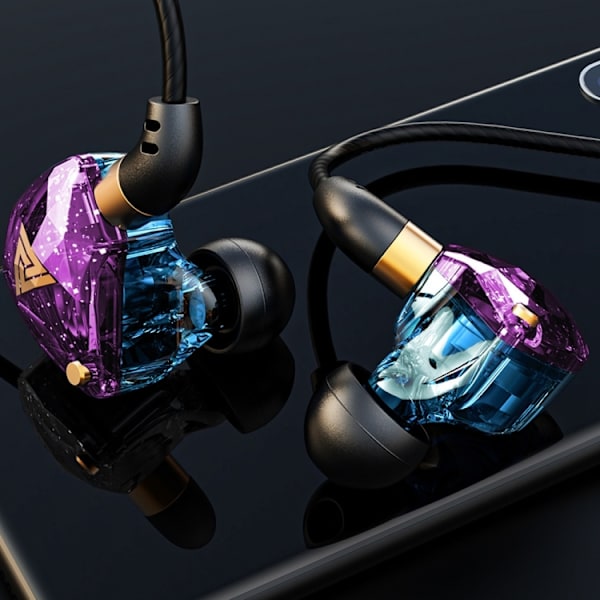 QKZ SK8 3,5 mm sport in-ear dynamisk HIFI-hörlur med mikrofon Färgrik