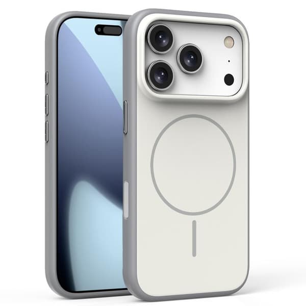 iPhone 18 Pro Max / iPhone 17 Pro Max Skal - Solid Färg med Magnetisk MagSafe och Frostad Yta Grå