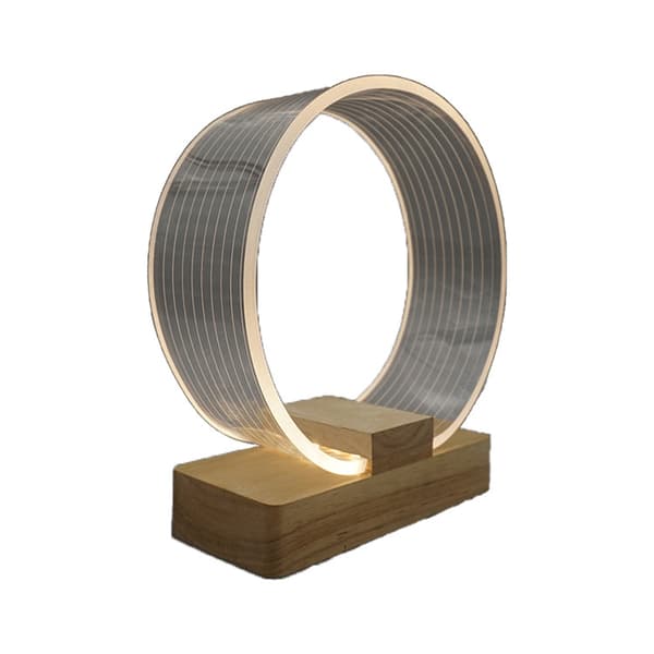 USB Akryl Ring Bordslampa Nattlampa