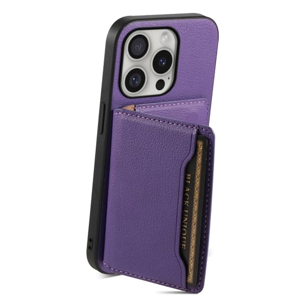 iPhone 16 Pro Max Kalvtextur Skal Design med Full Täckning Purpur