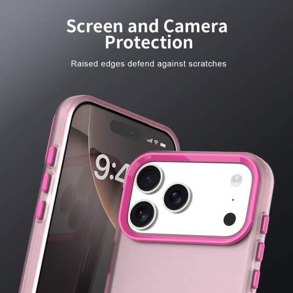 iPhone 17 Pro Skal - Candy PC Hybrid TPU Stötsäker Röd