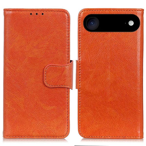 iPhone 17 Air Skal - Nappa-textur - Läder Orange