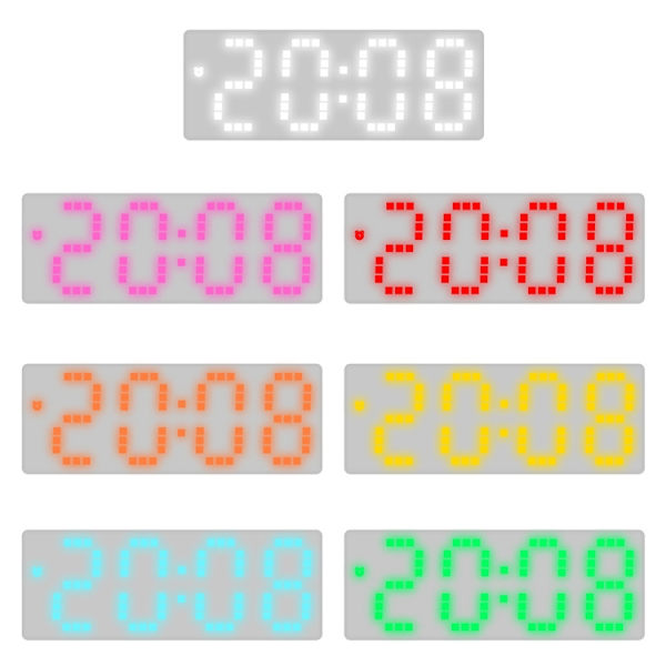 8017 LED-skärm Röststyrning Digital väckarklocka Skrivbord Multifunktionell Temperaturklocka (Rosa)