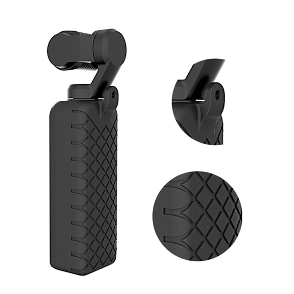 2 i 1 diamantstruktur silikonfodral set till DJI OSMO Pocket Blå