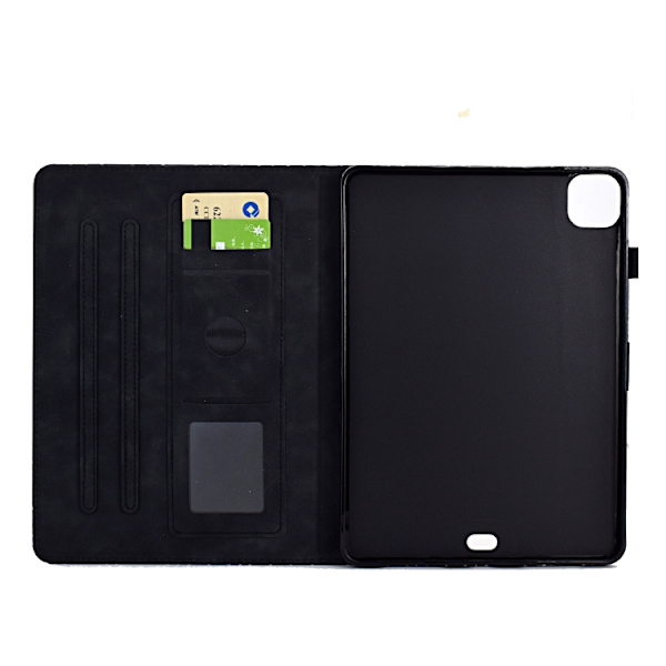 iPad Pro 11 2024 Skal i Rhombus TPU Smart Läderfoder Svart