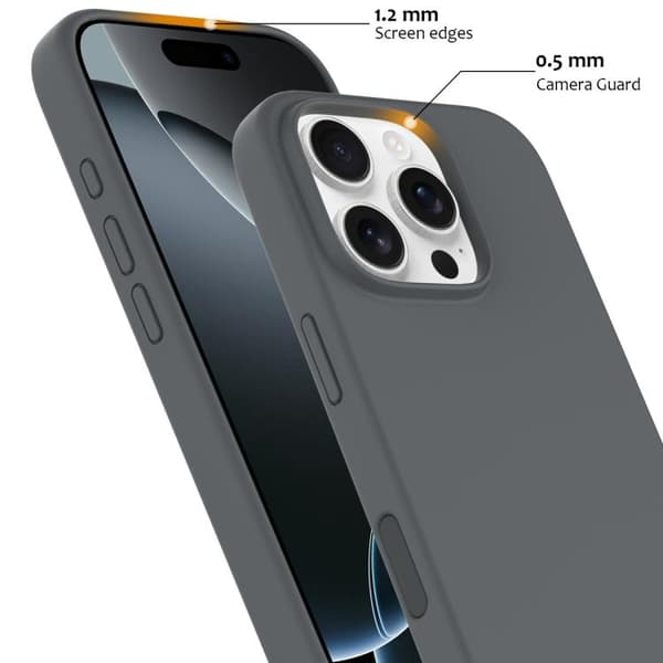 iPhone 16 Pro Max Skal med Kamerakontrollknapp - Silikon MagSafe Grå