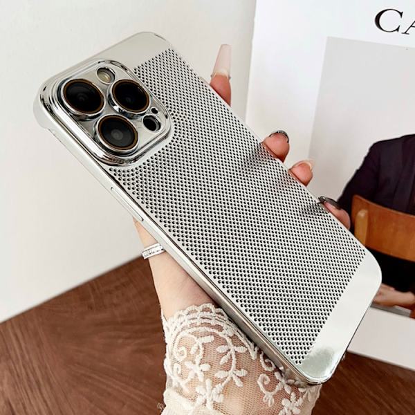 iPhone 16 Pro Electroplaterad PC Ramfri Kylskal Silver