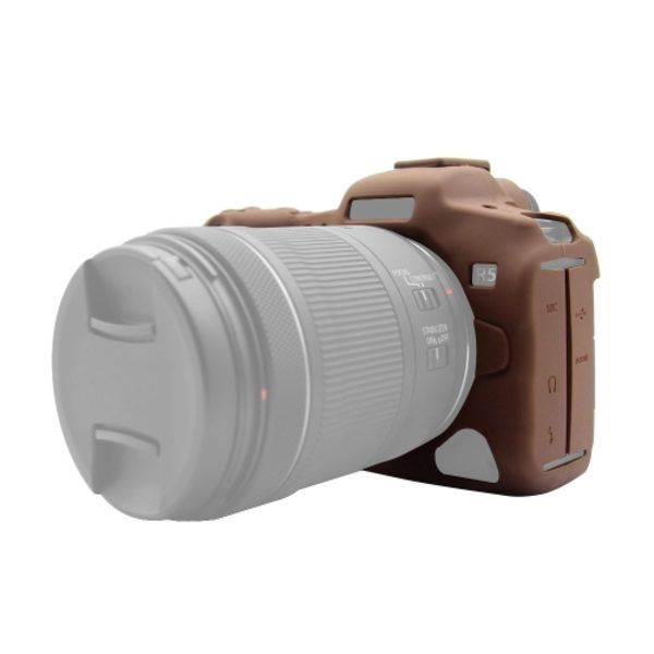 Mjukt silikonfodral för Canon EOS R5 Kaffe