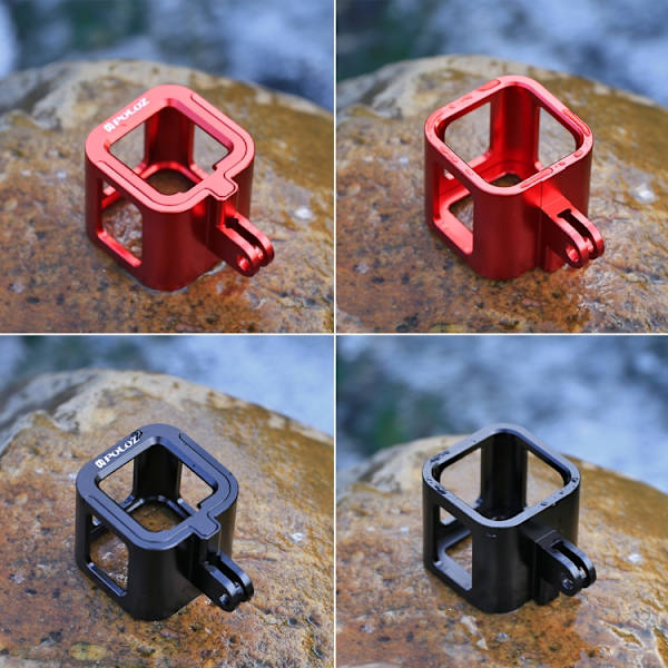 Skyddande hölje i CNC-aluminiumlegering med försäkringsram för GoPro HERO5 Session /HERO4 Session /HERO Session Svart