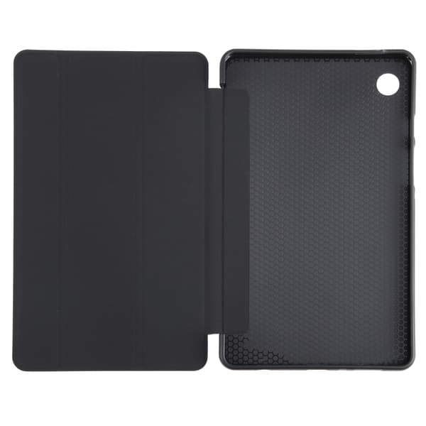 Samsung Galaxy Tab A9 / A11 Tri-fold TPU Läderfodral Svart
