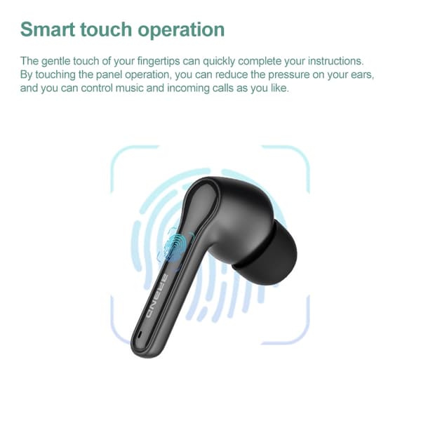 ETE-51 TWS In-Ear trådlösa touch-kontroll Bluetooth 5.0 sport-hörlurar Vit