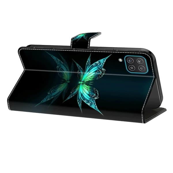 Samsung Galaxy A55 5G Skal i Kristall 3D Stöttålig Läder Reflektion Dutterfly