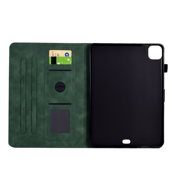 iPad Pro 11 2024 Skal i Rhombus TPU Smart Läderfoder Grön