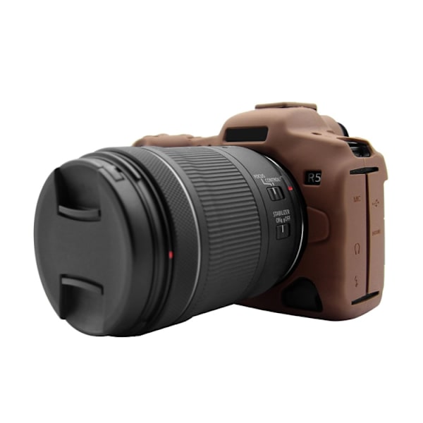 Mjukt silikonfodral för Canon EOS R5 Kaffe